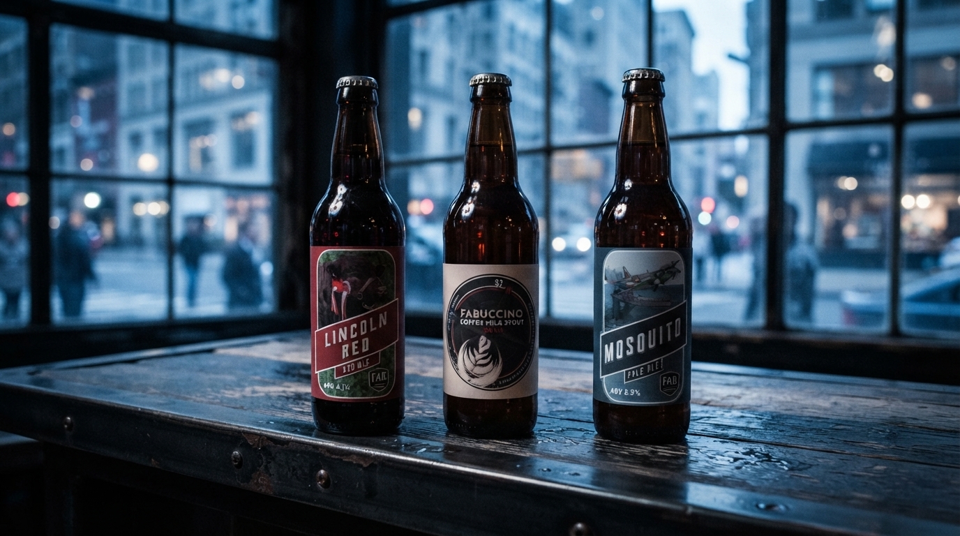 Editorial illustration for Four Chicago Breweries, Four Very Different Kinds of Unusual