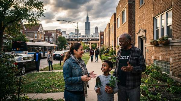 Editorial illustration for How Community Land Trusts Create Lasting Affordable Housing in Chicago