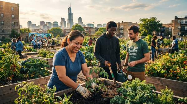 Editorial illustration for How to Start or Join a Community Garden in Chicago: A Practical Guide