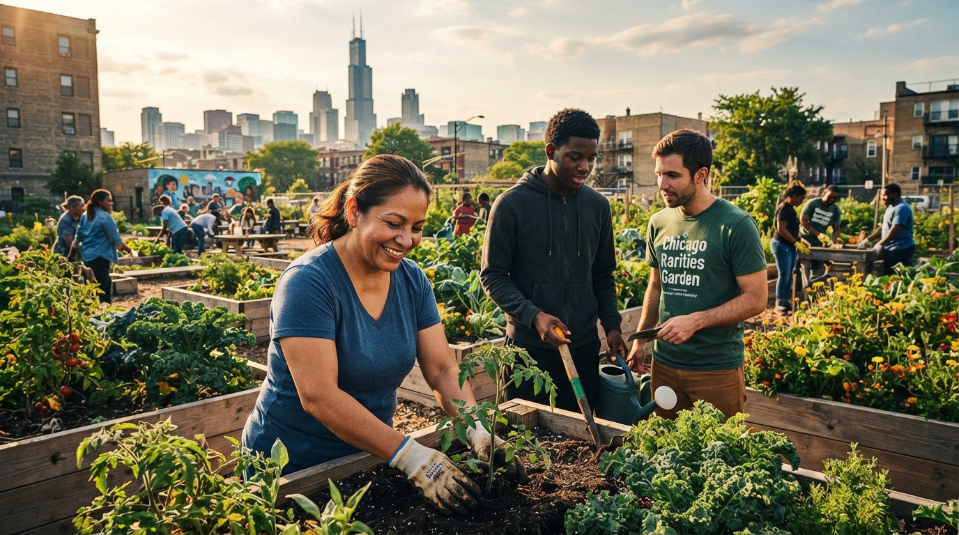 Editorial illustration for How to Start or Join a Community Garden in Chicago: A Practical Guide