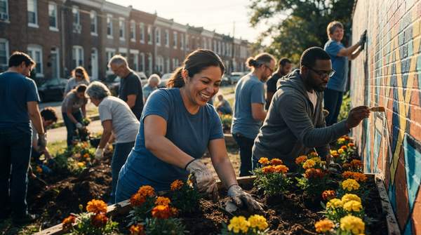 Editorial illustration for Planning and Executing a Neighborhood Beautification Project